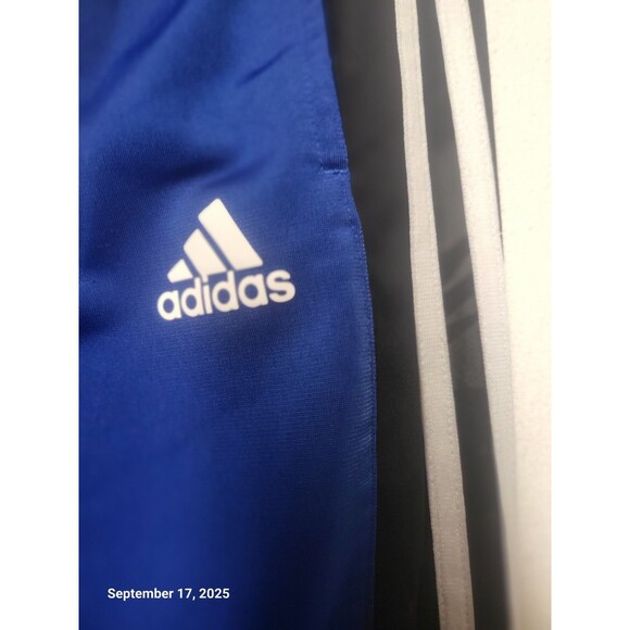 Adidas 3 Stripe Mens Basketball Pants Blue XL EUC - Picture 2 of 6
